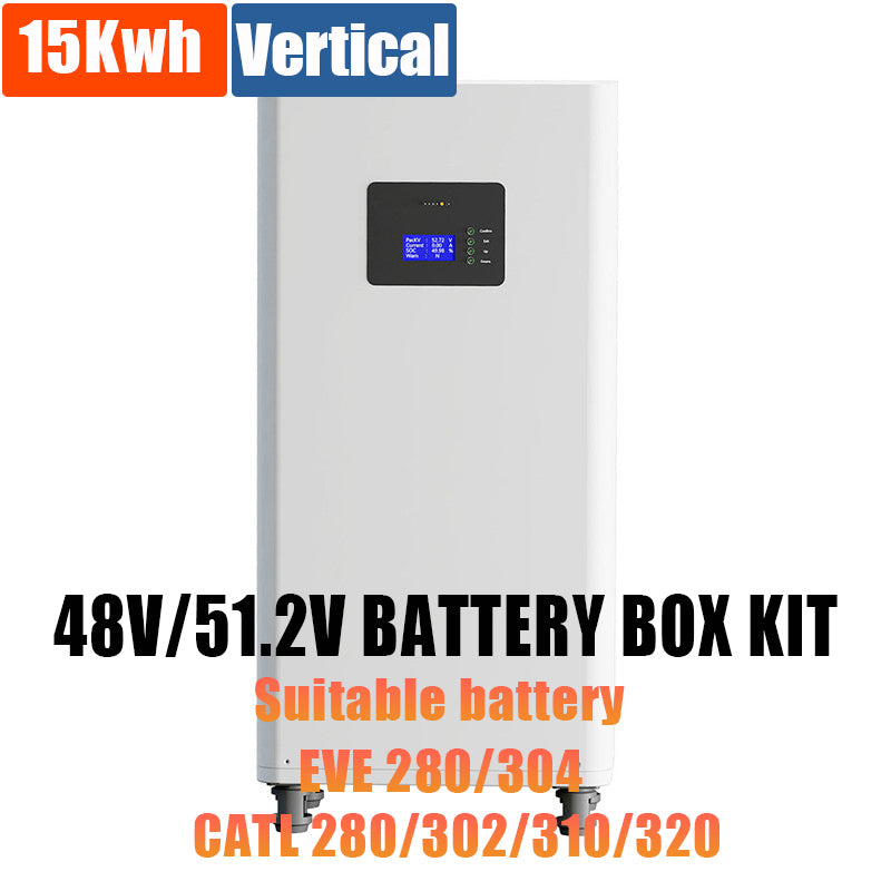 48V 280Ah LiFePO4 Lithium Phosphate Battery Pack DIY Kits Set Case Assemble Box Without Cells