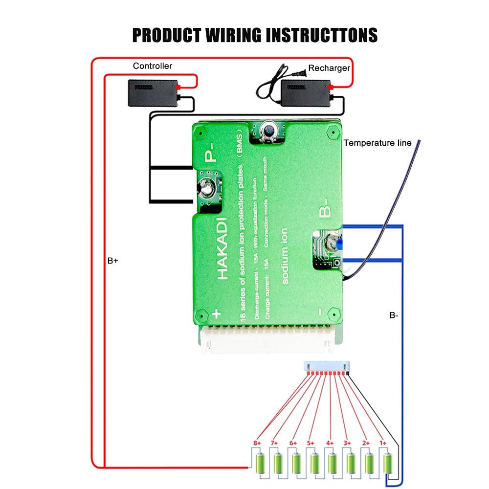 4S-16S Sodium ion battery Smart BMS For DIY Battery Pack