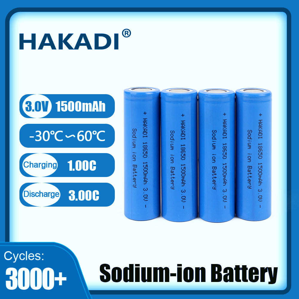 18650 Sodium-ion Battery 3V 1500mAh 1.5Ah Rechargeable Na-ion Cell Cycle Life 3000+ 100% Original For E-bike Power Tools